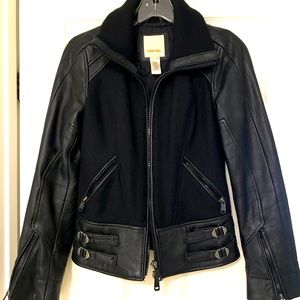 Diesel leather & wool Motorcycle Jacket